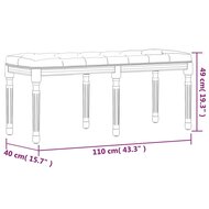 Bankje 110x40x49 cm stof donkergrijs 7