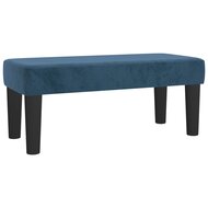 Bankje 70x30x30 cm fluweel donkerblauw 2