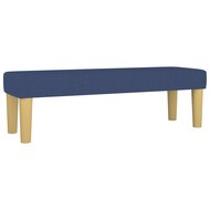 Bankje 100x30x30 cm stof blauw 2