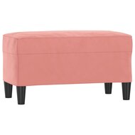 Bankje 70x35x41 cm fluweel roze 2