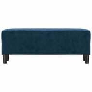 Bankje 100x35x41 cm fluweel blauw 3