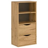 Bijzetkast met lades 40x24x79 cm massief grenenhout 2