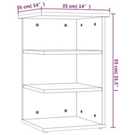 Bijzetkast 35x35x55 cm bewerkt hout sonoma eikenkleurig 8