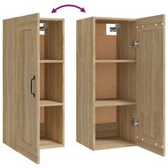 Hangkast 35x34x90 cm bewerkt hout sonoma eikenkleurig 8