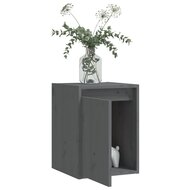 Wandkast 30x30x40 cm massief grenenhout grijs 4