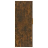 Wandkast 35x34x90 cm bewerkt hout gerookt eikenkleurig 6