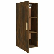 Wandkast 35x34x90 cm bewerkt hout gerookt eikenkleurig 7