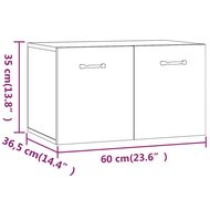 Wandkast 60x36,5x35 cm bewerkt hout gerookt eikenkleurig 9