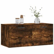 Wandkast 80x36,5x35 cm bewerkt hout gerookt eikenkleurig 4