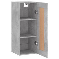 Wandkast 34,5x34x90 cm bewerkt hout betongrijs 5