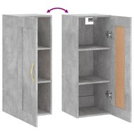 Wandkast 34,5x34x90 cm bewerkt hout betongrijs 9