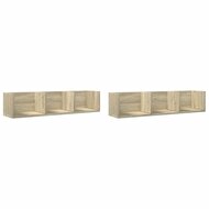 Wandkasten 2 st 75x18x16,5 cm bewerkt hout sonoma eikenkleurig 2