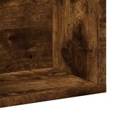 Wandkast 75x18x16,5 cm bewerkt hout gerookt eikenkleurig 8