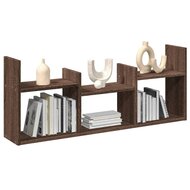 Wandkast 100x18x40 cm bewerkt hout bruin eikenkleur 1