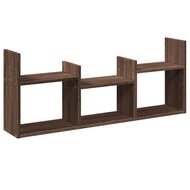 Wandkast 100x18x40 cm bewerkt hout bruin eikenkleur 2