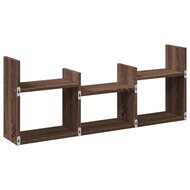 Wandkast 100x18x40 cm bewerkt hout bruin eikenkleur 6