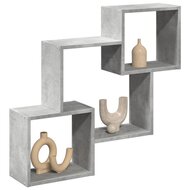 Wandkast 78x18x71 cm bewerkt hout betongrijs 1