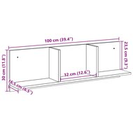 Wandkast 100x16,5x30 cm bewerkt hout sonoma eikenkleurig 9