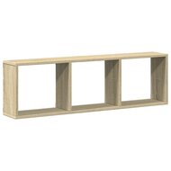 Wandkast 100x16x30 cm bewerkt hout sonoma eikenkleurig 2