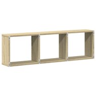 Wandkast 100x16x30 cm bewerkt hout sonoma eikenkleurig 6