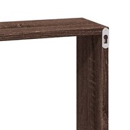 Wandkast 100x16x30 cm bewerkt hout bruin eikenkleur 7