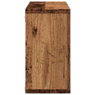 Wandkast 100x16x30 cm bewerkt hout oud houtkleurig 5