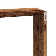 Wandkast 100x16x30 cm bewerkt hout oud houtkleurig 7