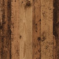 Wandkast 100x16x30 cm bewerkt hout oud houtkleurig 8