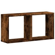 Wandkast 60x16x30 cm bewerkt hout gerookt eikenkleurig 2