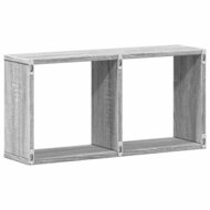 Wandkast 60x16x30 cm bewerkt hout grijs sonoma eiken 6