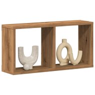 Wandkast 60x16x30 cm bewerkt hout artinsanaal eikenkleurig 1