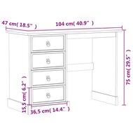 Kaptafel Corona 104x47x75 cm massief grenenhout 9