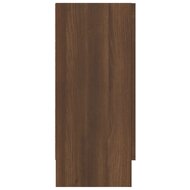 Vitrinekast 120x30,5x70 cm bewerkt hout bruin eikenkleur 4