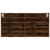 Vitrinekast 100x8,5x50 cm bewerkt hout gerookt eikenkleurig 4