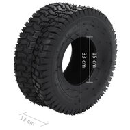 Kruiwagenbanden 2 st 15x6.00-6 4PR rubber 6