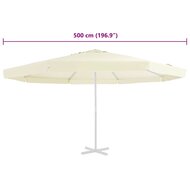 Vervangingsdoek voor parasol 500 cm zandkleurig 4