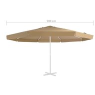 Vervangingsdoek voor parasol 500 cm taupe 4