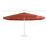 Vervangingsdoek voor parasol 500 cm terracottakleurig 4