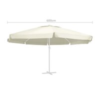 Vervangingsdoek voor parasol 600 cm zandkleurig 4