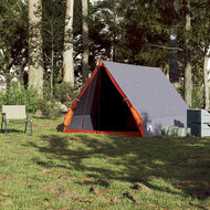 Tent A-frame 2-persoons waterdicht grijs en oranje 3