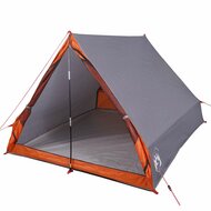 Tent A-frame 2-persoons waterdicht grijs en oranje 4