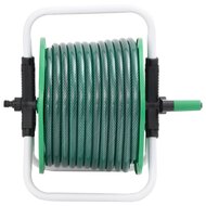 Slanghaspel met slangkoppelset 0,5&quot; 50 m vrijstaand PVC groen 2