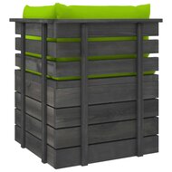 Tuinbank 2-zits met kussens pallet massief grenenhout 7