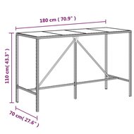 11-delige Tuinbarset poly rattan en massief acaciahout zwart 8