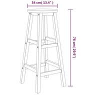 3-delige Barset massief acaciahout  7