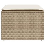 Tuinkruk met kussen 55x55x37 cm poly rattan beige 4