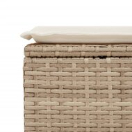 Tuinkruk met kussen 55x55x37 cm poly rattan beige 5