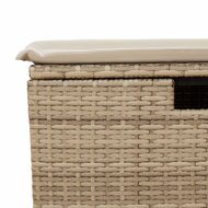 Tuinkruk met kussen 55x55x37 cm poly rattan beige 7