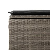 Tuinkruk met kussen 55x55x37 cm poly rattan grijs 8