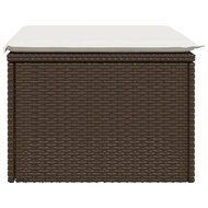 Tuinkruk met kussen 55x55x37 cm poly rattan bruin 5